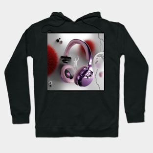 3D ABSTRACT HEADPHONES DIGITAL ART AESTHETIC Hoodie